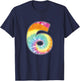Number 6 Team Event Shirt or Age 6 Birthday Tie Dye Gift T-Shirt - T-Shirt | Navy