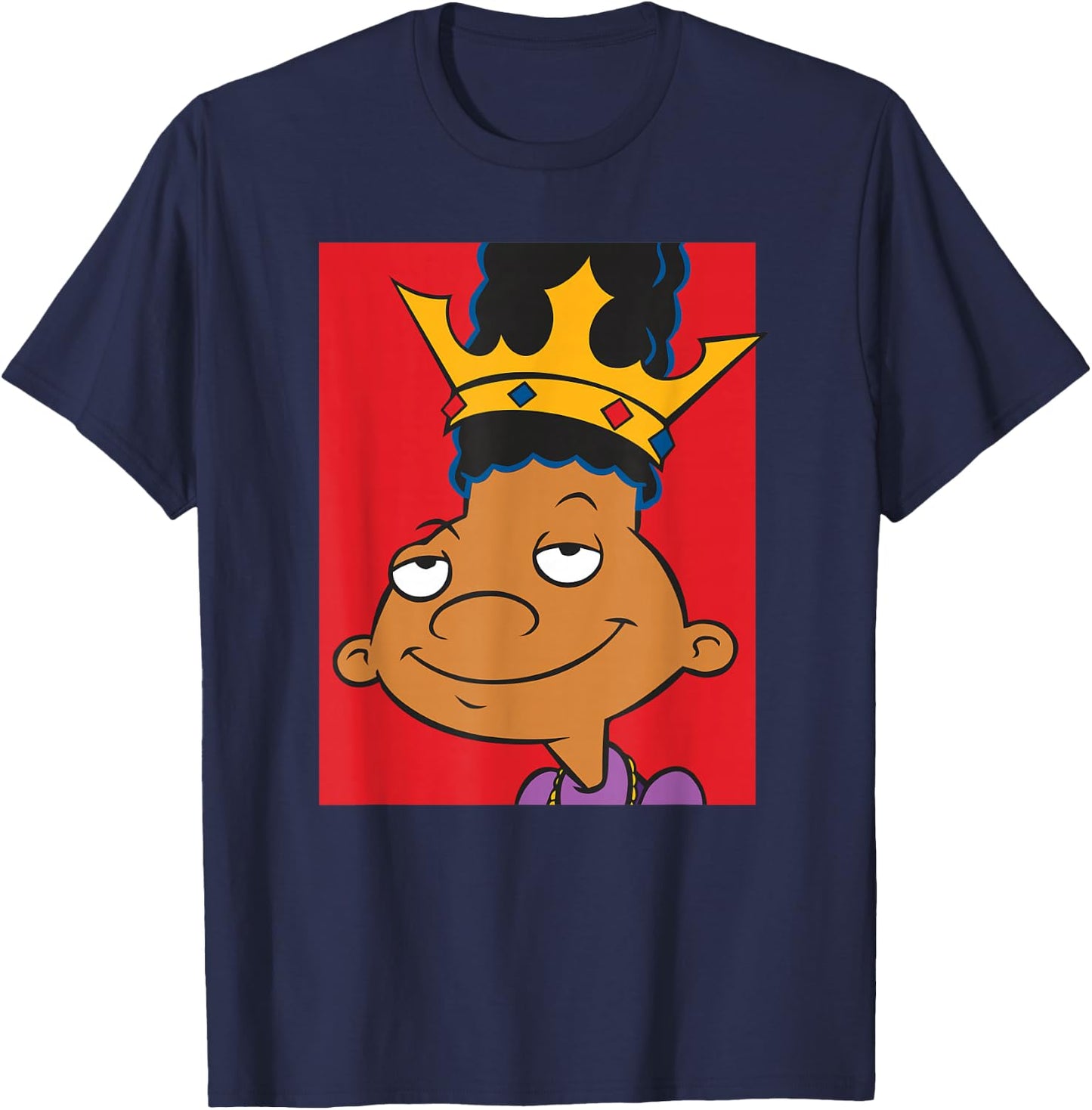 Hey Arnold Gerald Biggie Parody T-Shirt - T-Shirt | Navy