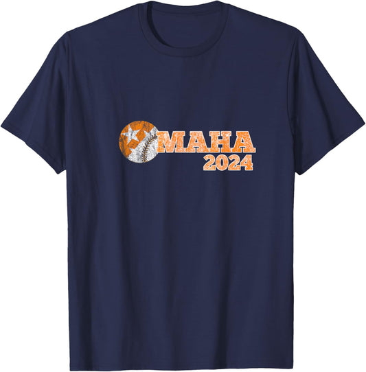 Fan of Tennessee In Baseball Going To Omaha T-Shirt - T-Shirt | Navy