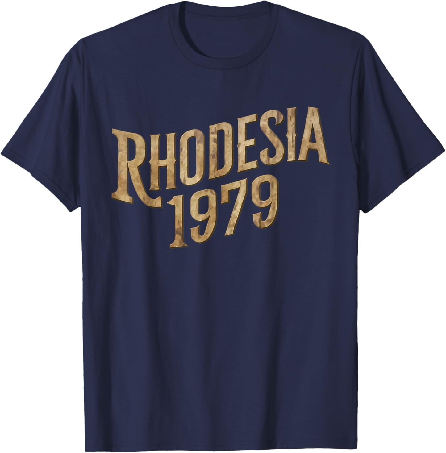 Vintage Rhodesia South African Southern Country Rhodesian T-Shirt - T-Shirt | Navy