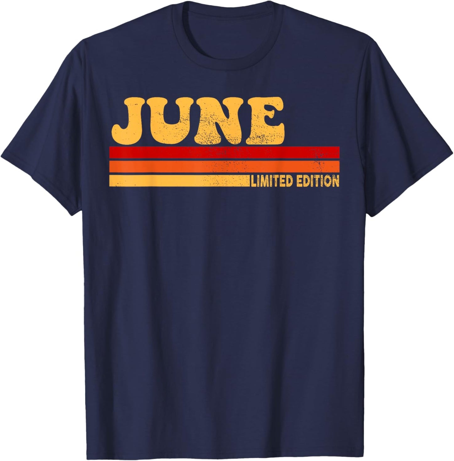 June Name Personalized Cute Idea Women Vintage June T-Shirt - T-Shirt | Navy
