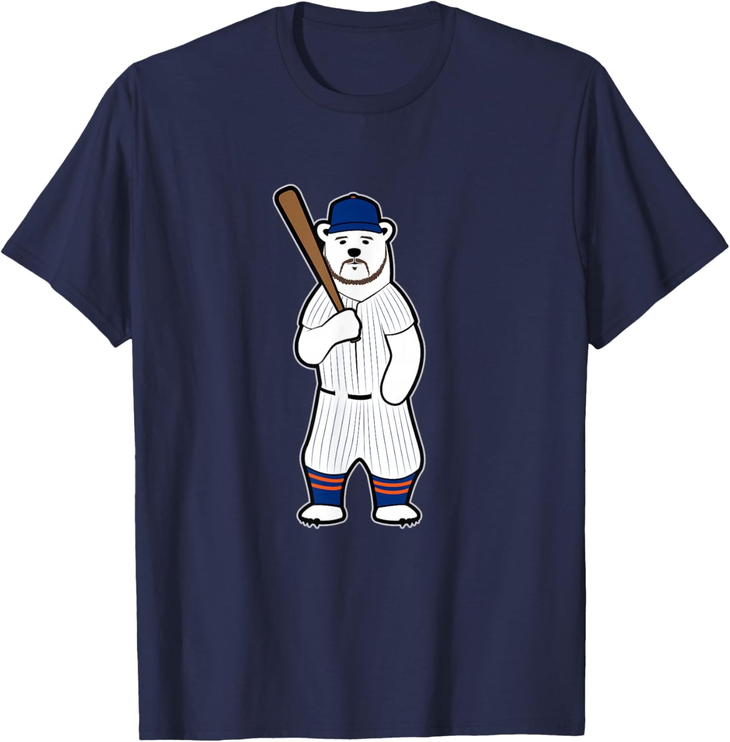 Baseball Polar Bear Pete T-Shirt - T-Shirt | Navy