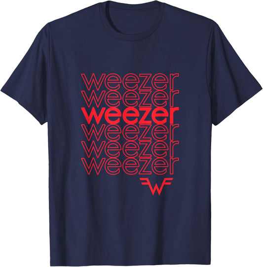 Weezer - Thank You Red T-Shirt - T-Shirt | Navy