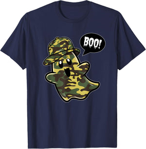 Funny Hello Hunting Season Halloween Camouflage Camo Ghost T-Shirt - T-Shirt | Navy