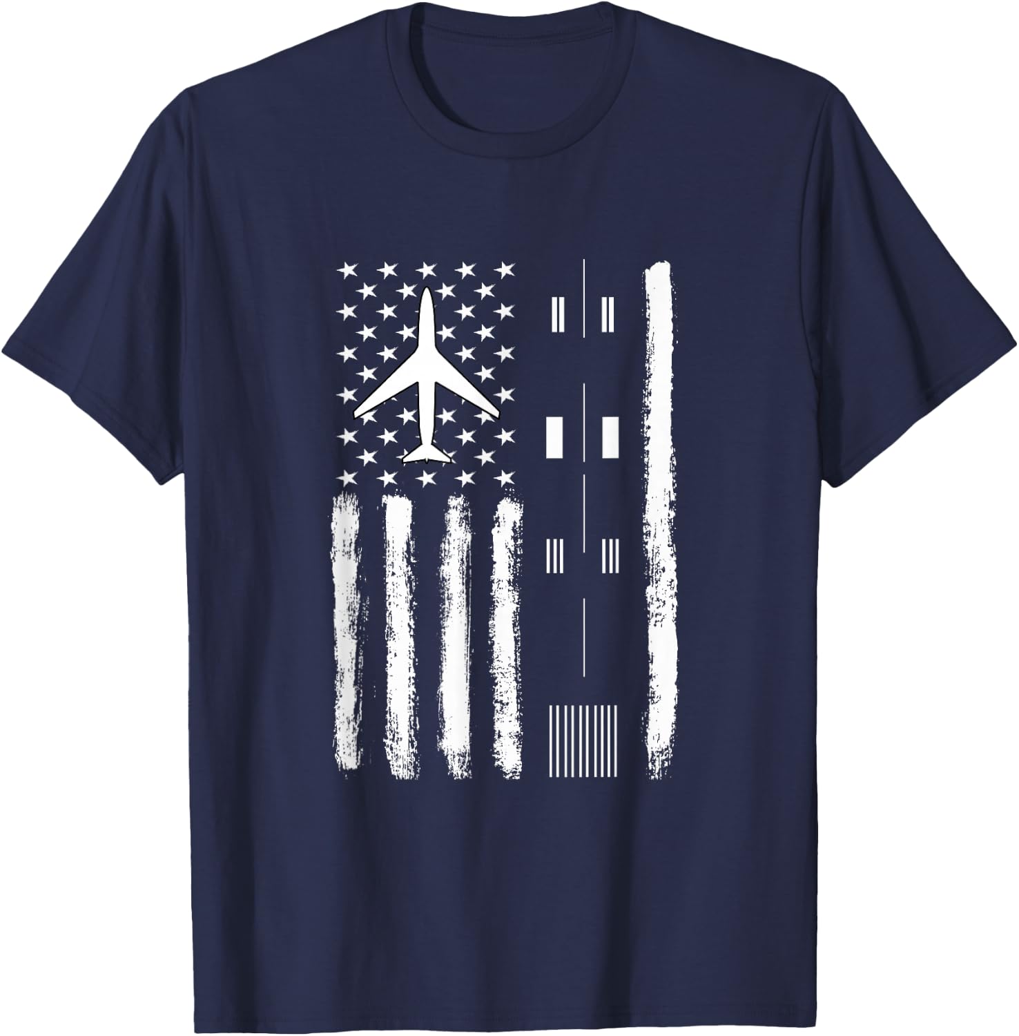 Air Traffic Controller USA Flag - ATC Outfit Controller Gift T-Shirt - T-Shirt | Navy