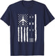 Air Traffic Controller USA Flag - ATC Outfit Controller Gift T-Shirt - T-Shirt | Navy