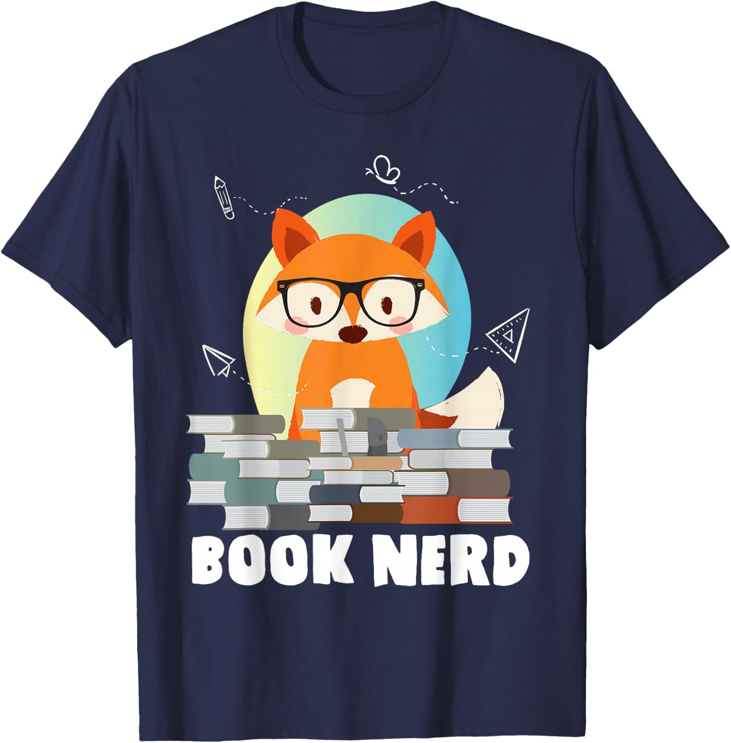 Bookworm Book Literature Novel Reading Rat T-Shirt - T-Shirt | Navy