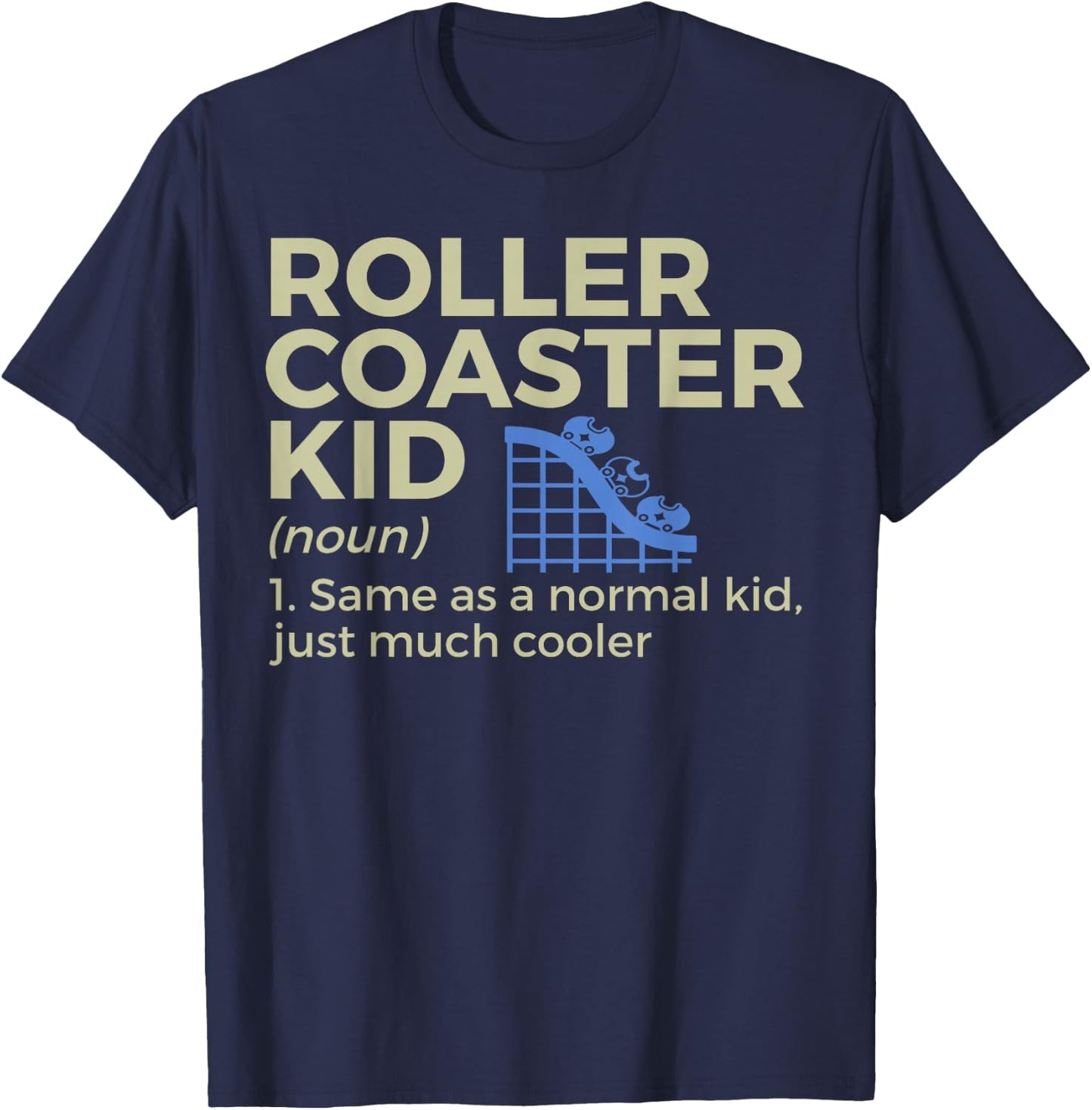 Funny Roller Coaster Kid Definition T-Shirt - T-Shirt | Navy