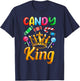 Candy Addict Candy King Halloween Candy Lollipop Sweets T-Shirt - T-Shirt | Navy