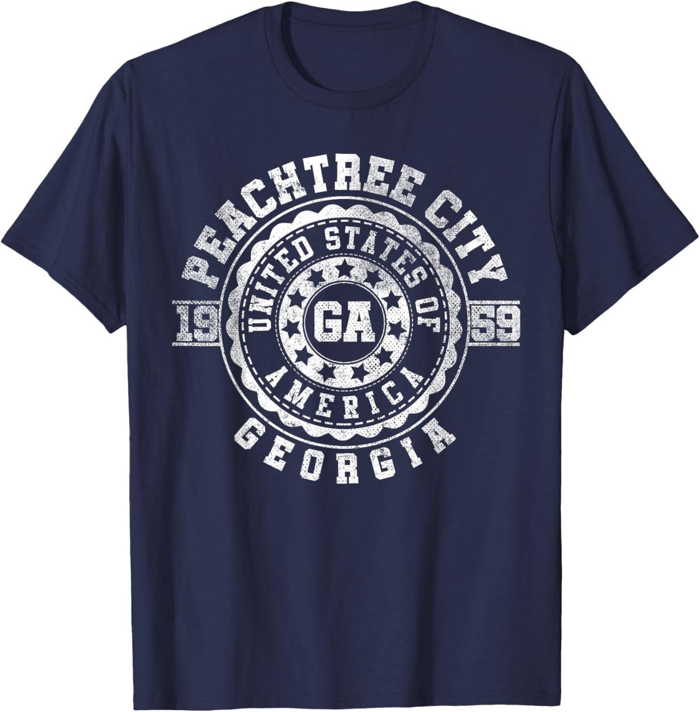 Peachtree City GA | Georgia | Vintage City Apparels T-Shirt - T-Shirt | Navy