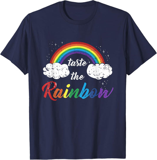 Taste The Rainbow Gay Lesbian Pride Trans Sexuality T-Shirt - T-Shirt | Navy