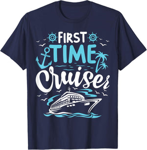 First Time Cruiser First Cruise Ship Vacation Trip 2024 T-Shirt - T-Shirt | Navy