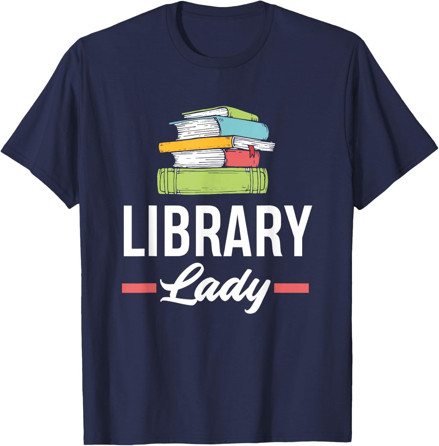 Funny Library Lady Librarian Library Assistant Small T-Shirt - T-Shirt | Navy