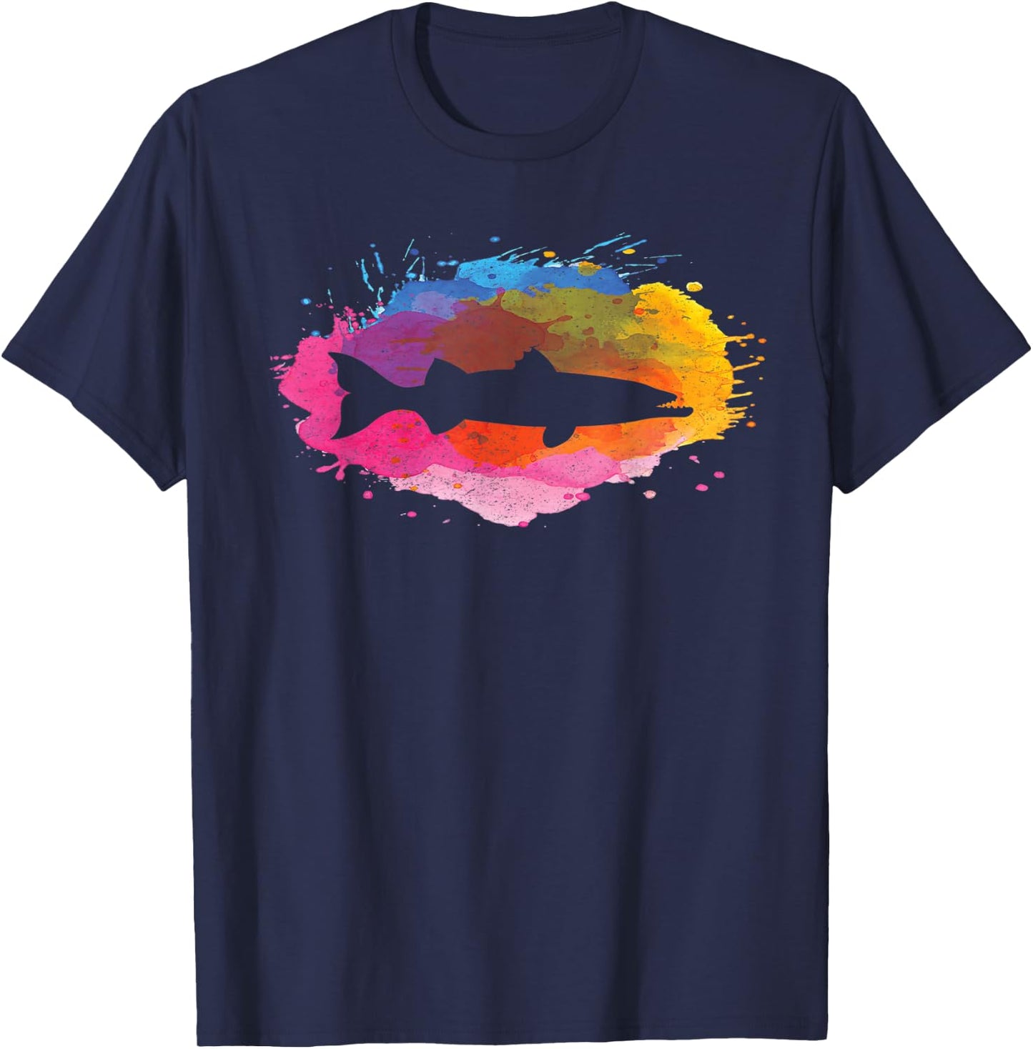 Barracuda Fishing Retro Vintage 80s Style Gift T-Shirt - T-Shirt | Navy