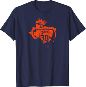 Kyle Tucker - King of Texas - Houston Baseball T-Shirt - T-Shirt | Navy