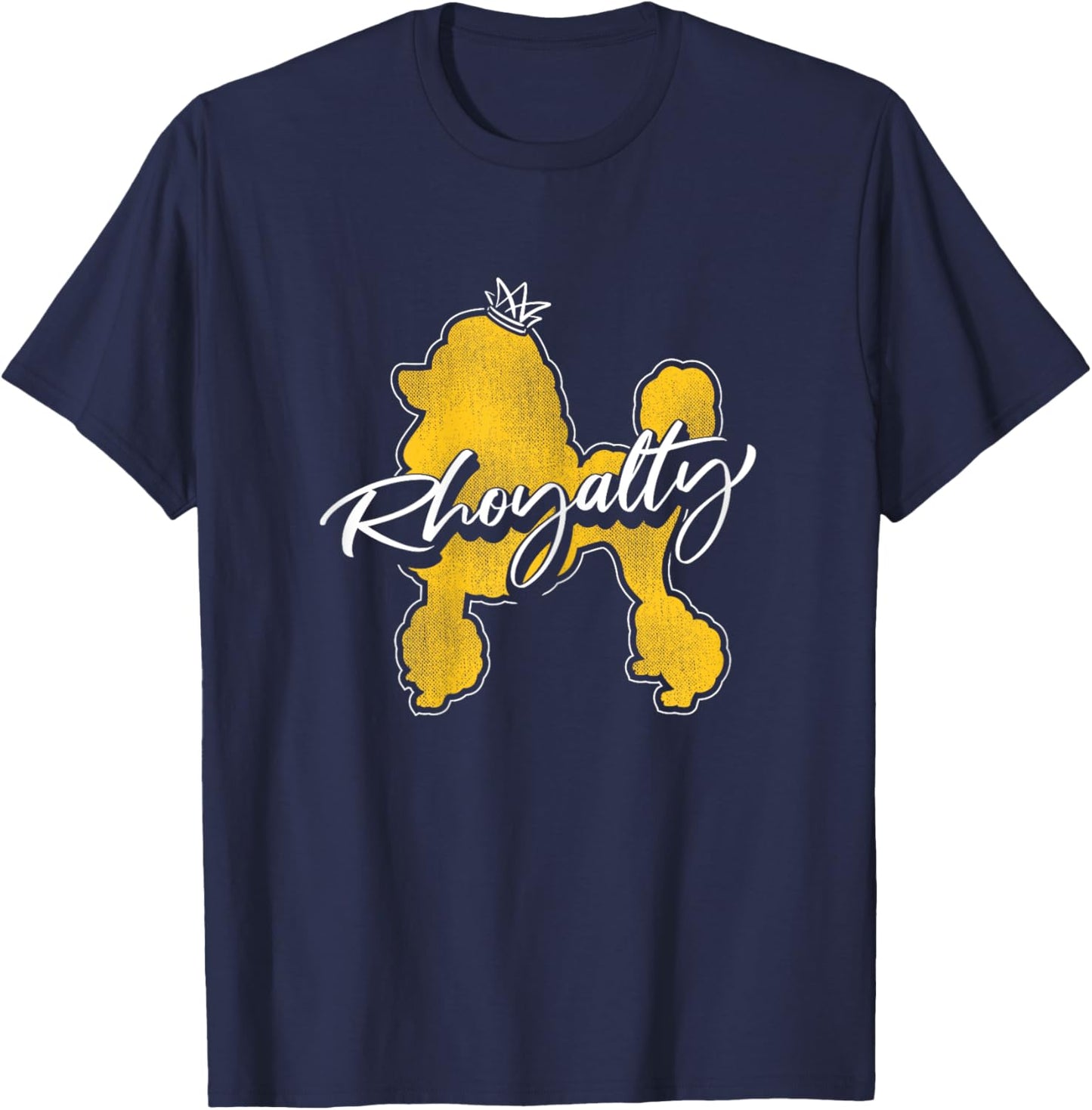 Stylish Rhoyalty Pretty Poodle T-Shirt - T-Shirt | Navy