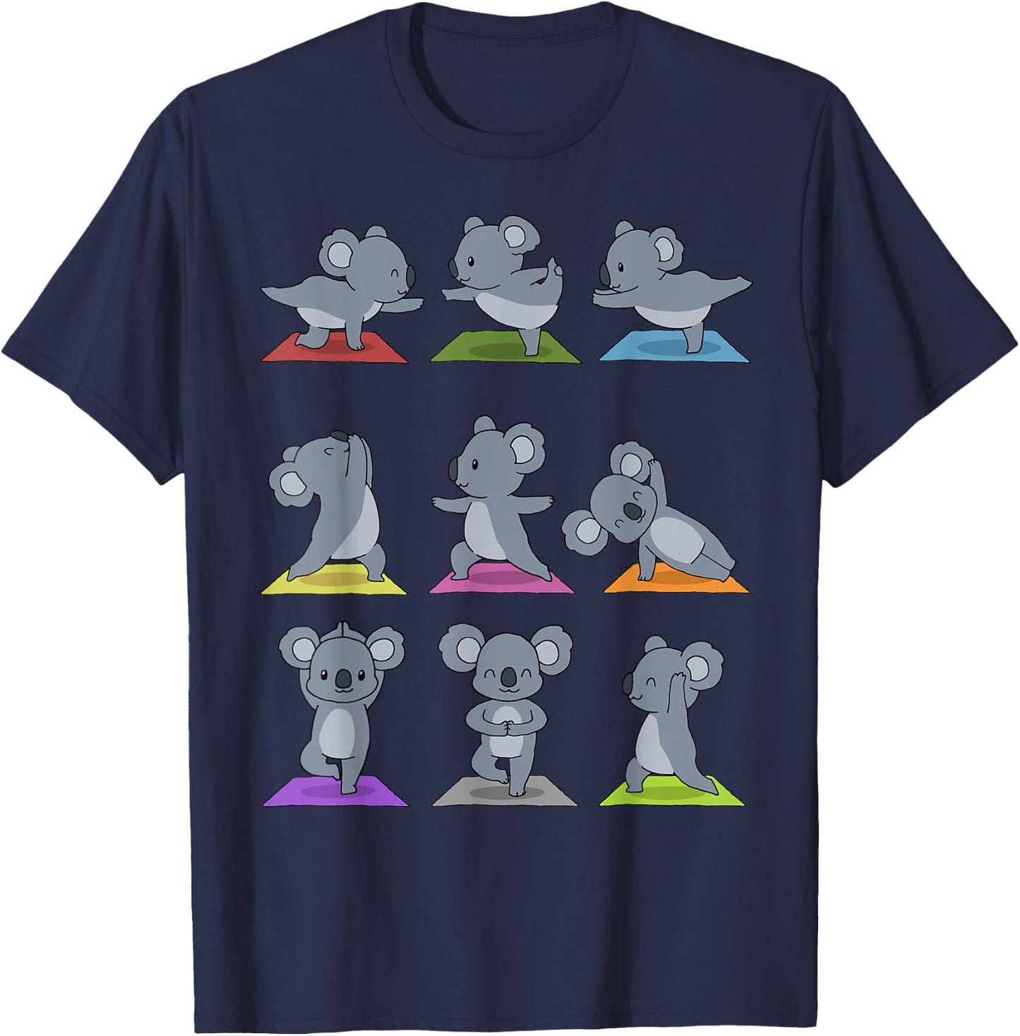 Koala Yoga Funny Koalas In Yoga Poses Sports T-Shirt - T-Shirt | Navy