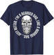 Beard Skull Tattoo Shirt Bearded Dad Gift Power In The Beard T-Shirt - T-Shirt | Navy