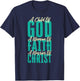 A Child Of God A Woman Of Faith A Warrior Of Christ Jesus T-Shirt - T-Shirt | Navy