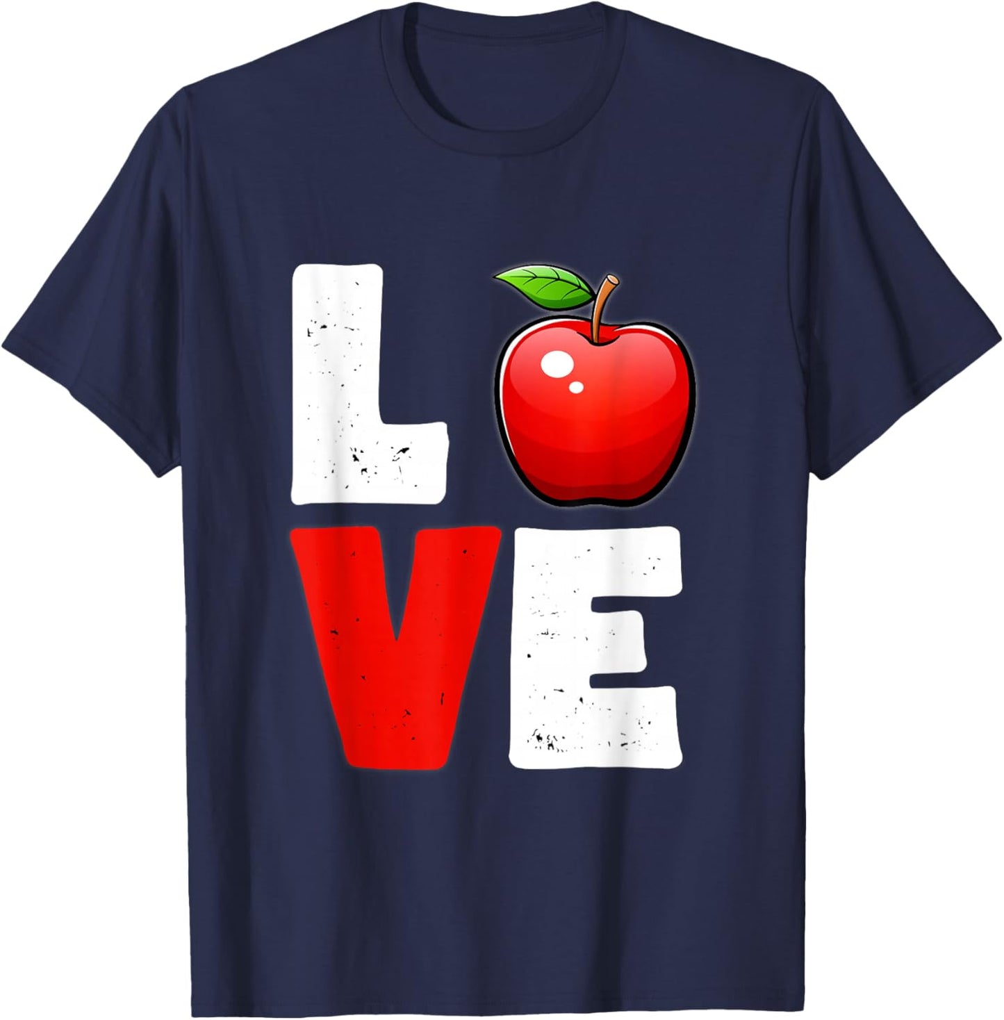 Apple Shirt , Apple Shirt , Apple for Youth T-Shirt - T-Shirt | Navy