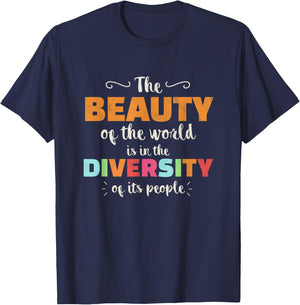 The Beauty Of The World Diversity Of Its People Anti Racism T-Shirt - T-Shirt | Navy