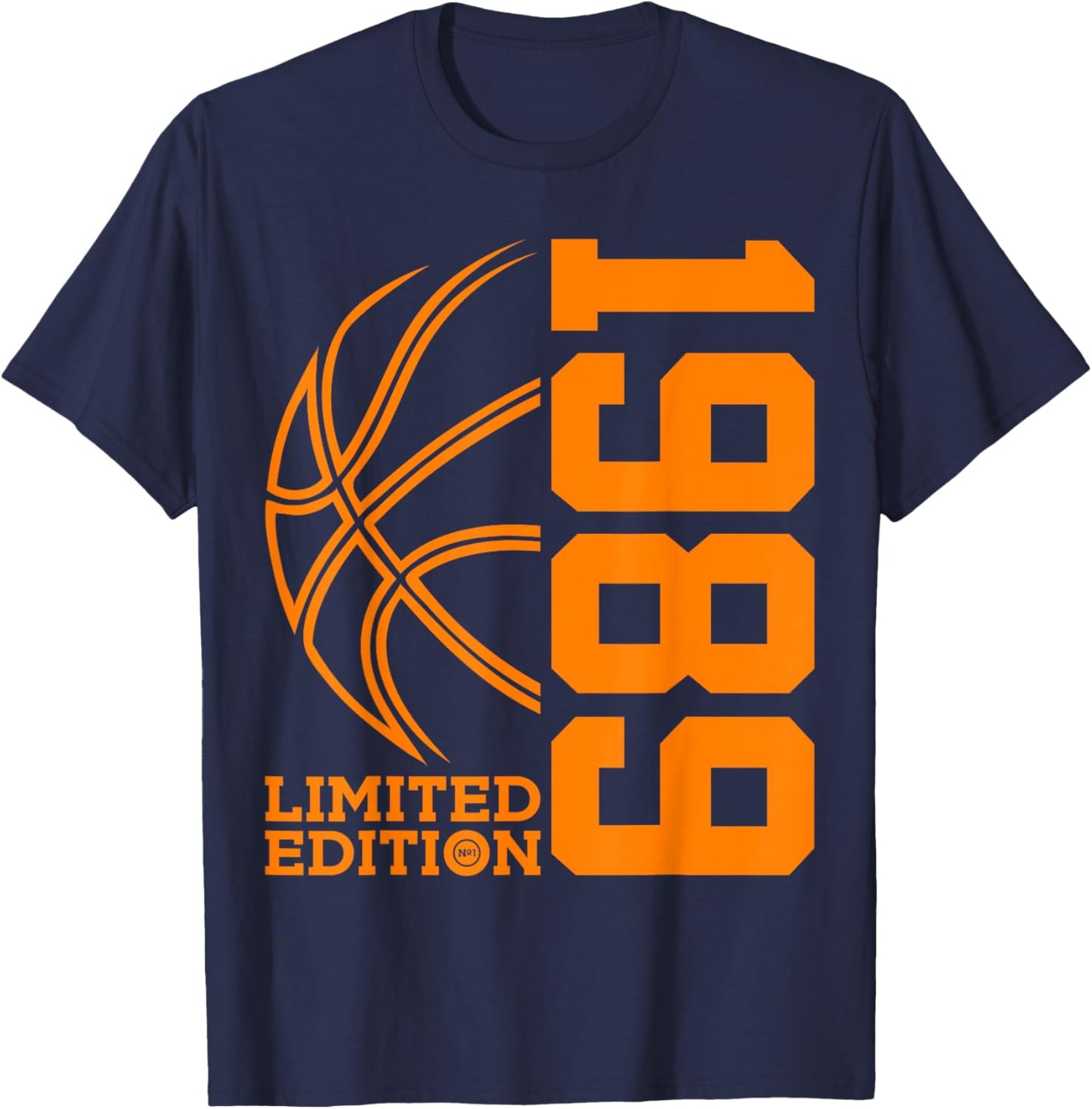 36th BIRTHDAY BASKETBALL LIMITED EDITION 1989 T-Shirt - T-Shirt | Navy