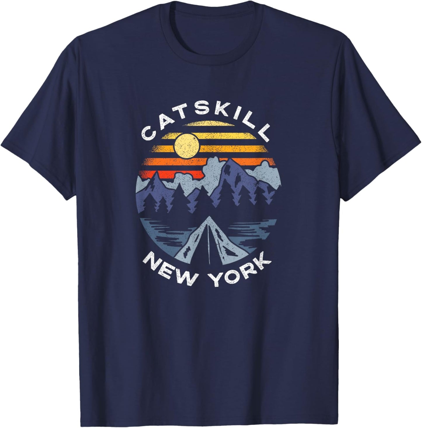Catskill New York Mountains Vacation Souvenir T-Shirt - T-Shirt | Navy