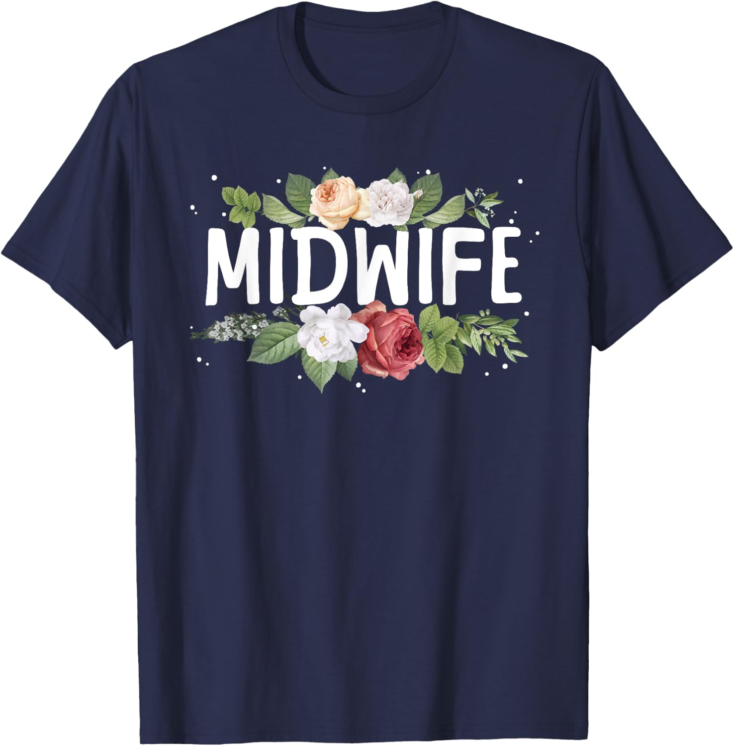 Midwife Art Midwifery Labor And Delivery Midwife T-Shirt - T-Shirt | Navy
