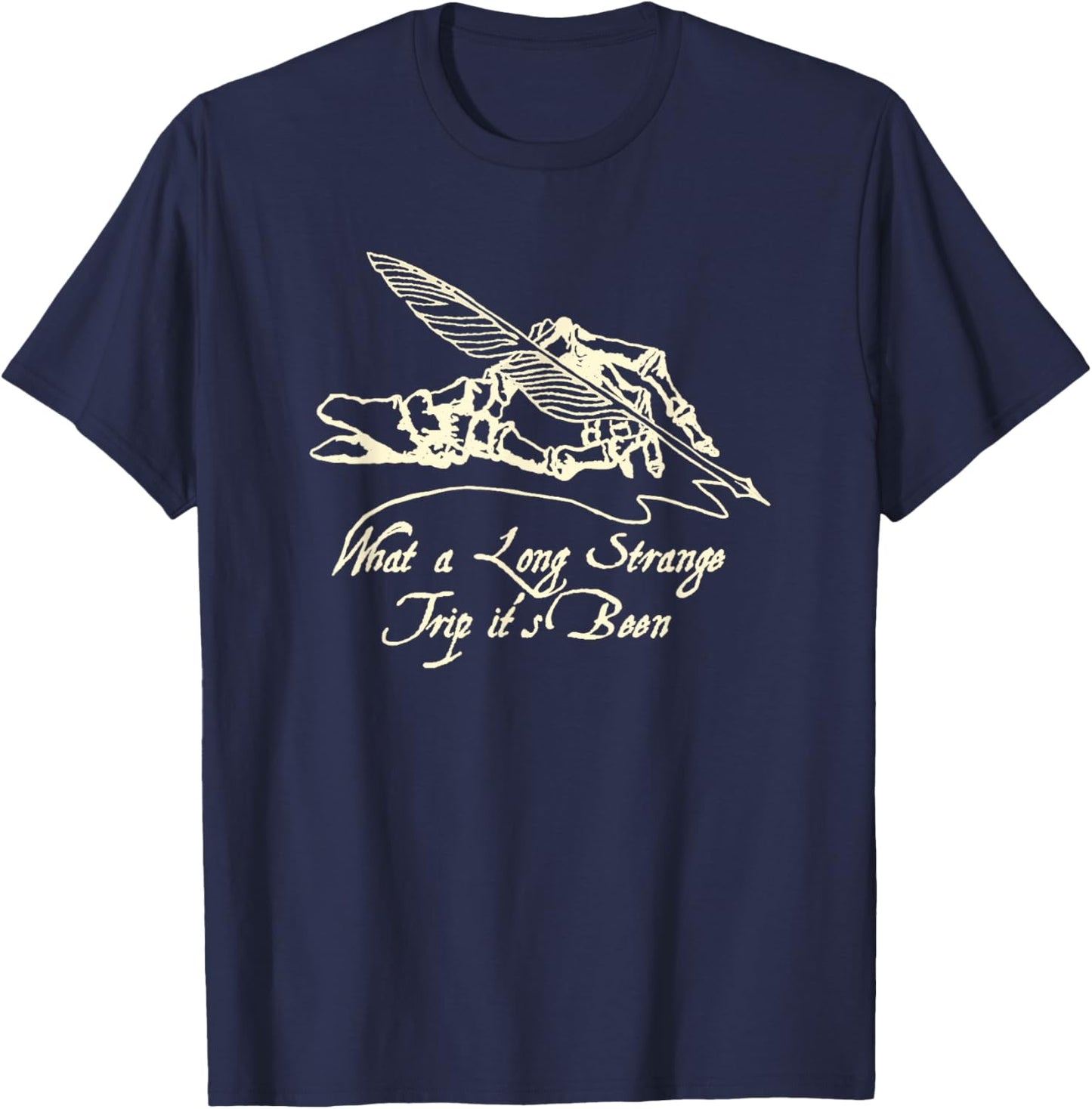 Grateful Dead Ice Nine Lyrics Strange Trip T-Shirt - T-Shirt | Navy