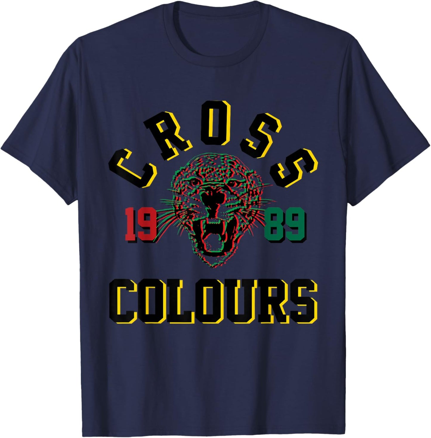 CXC 89 Cheetah | Retro Graphic 1990's Urban Vintage T-Shirt - T-Shirt | Navy