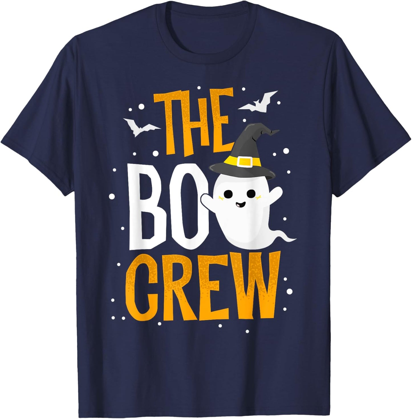 The Boo Crew Halloween Ghost Trick Treat Outfit Squad Team T-Shirt - T-Shirt | Navy