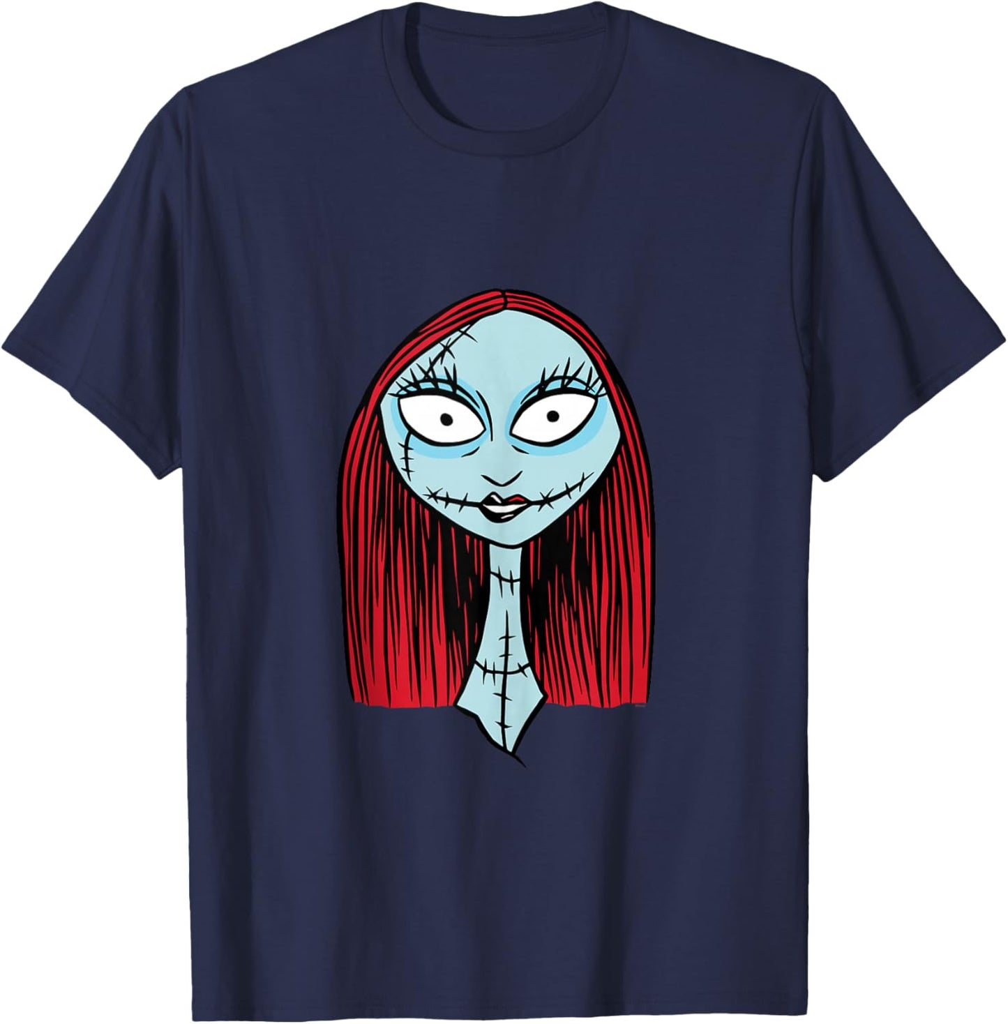 Disney The Nightmare Before Christmas Sally Big Face T-Shirt - T-Shirt | Navy