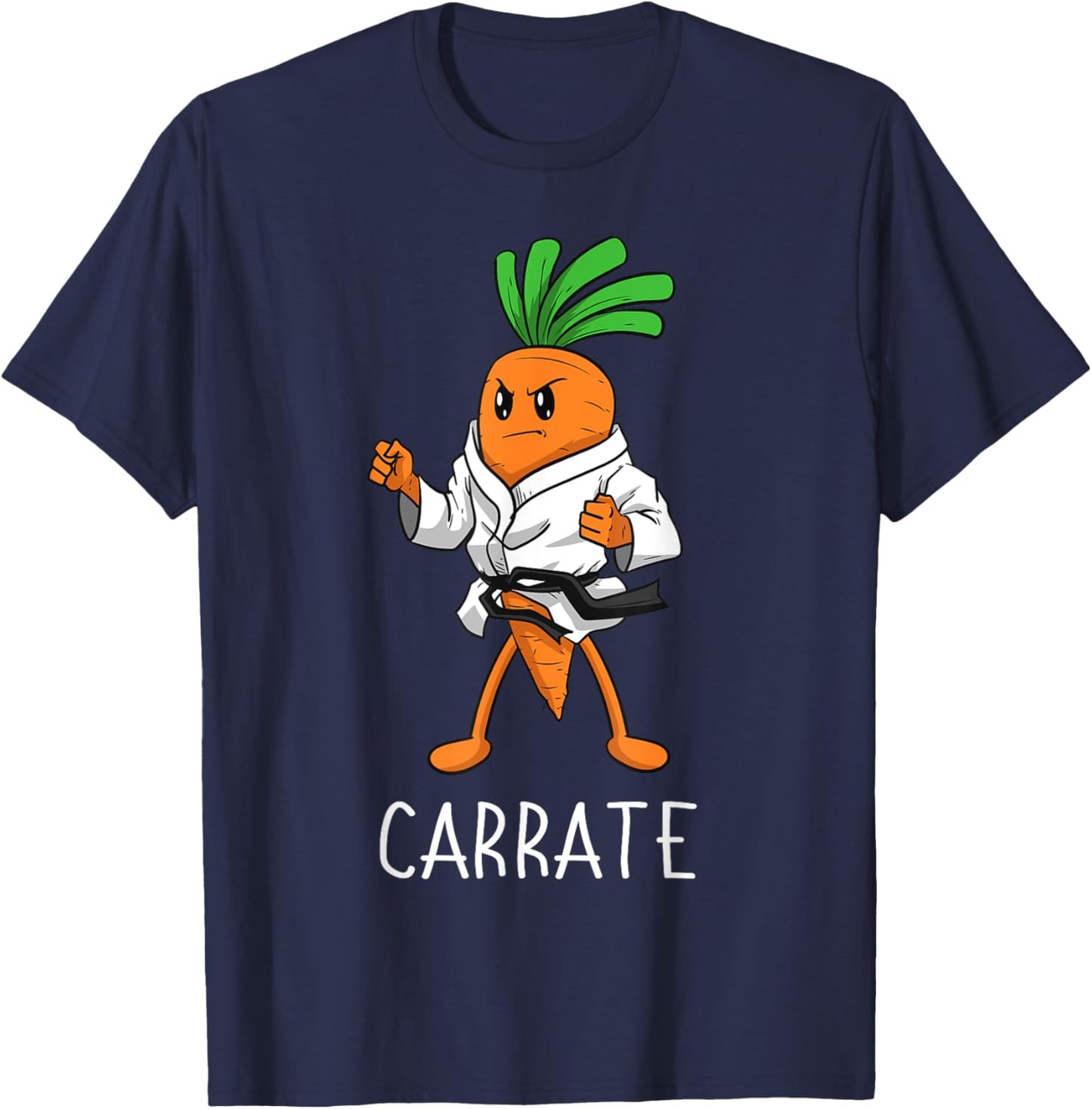 Carrate Karate Carrot Student Teacher Trainee Trainor Small T-Shirt - T-Shirt | Navy
