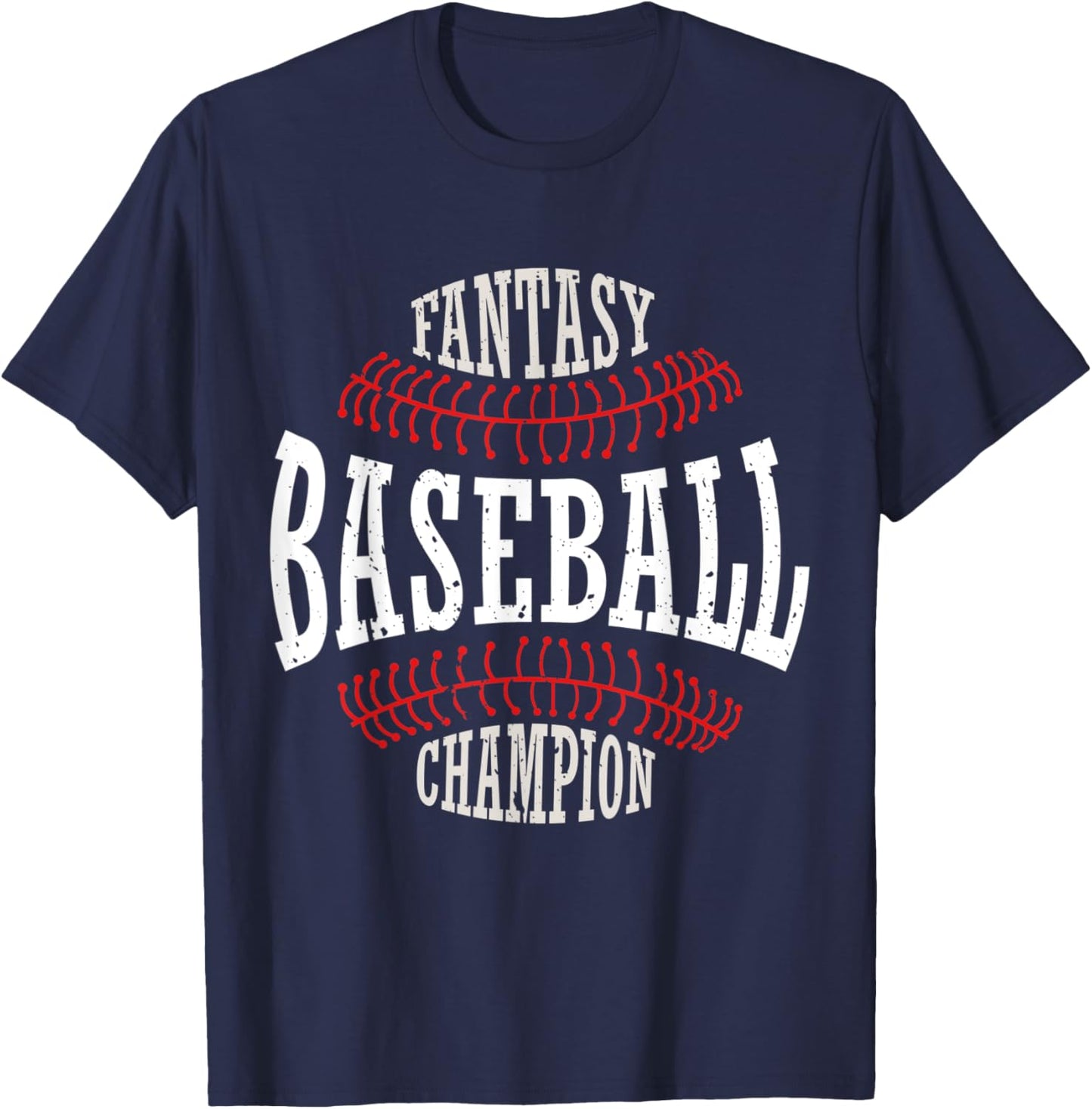 Fantasy Baseball Champion Athletic Sports Baseball T-Shirt - T-Shirt | Navy