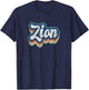 Zion First Name Boy Vintage Style 70s 80s Personalized T-Shirt - T-Shirt | Navy