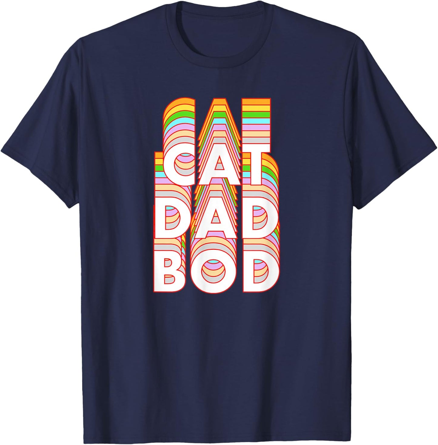 Funny Cat Dad Bod Pet Owner Fitness Gym Gift Women T-Shirt - T-Shirt | Navy