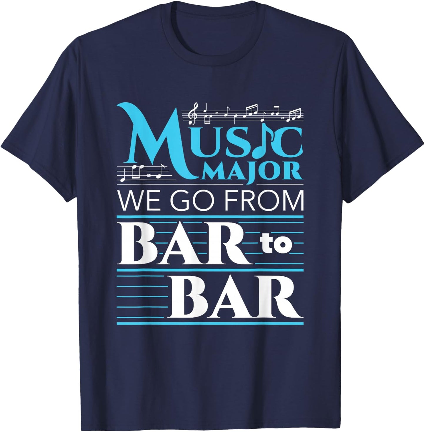 Music Major Student Funny Pun Graduation T-Shirt - T-Shirt | Navy