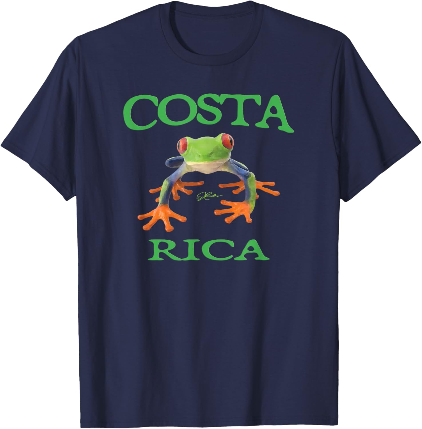 JCombs: Costa Rica Red-Eyed Tree Frog T-Shirt - T-Shirt | Navy