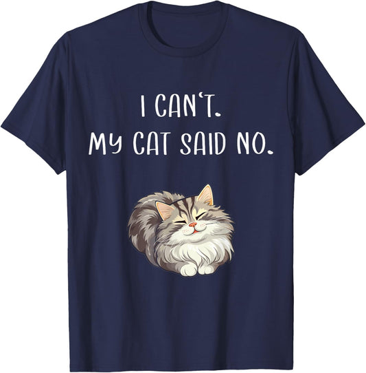 Siberian Kitten Sayings Owner For Sale Siberian Forest Cat T-Shirt - T-Shirt | Navy