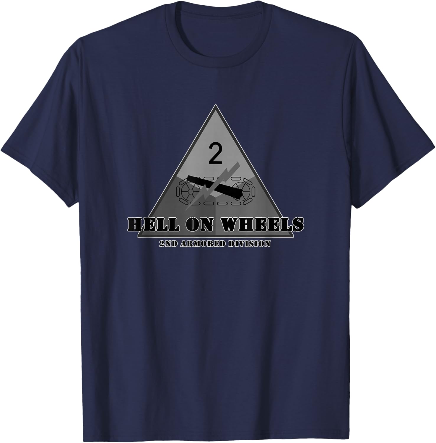 2nd Armored Division Emblem with Motto Army Veteran Gift T-Shirt - T-Shirt | Navy
