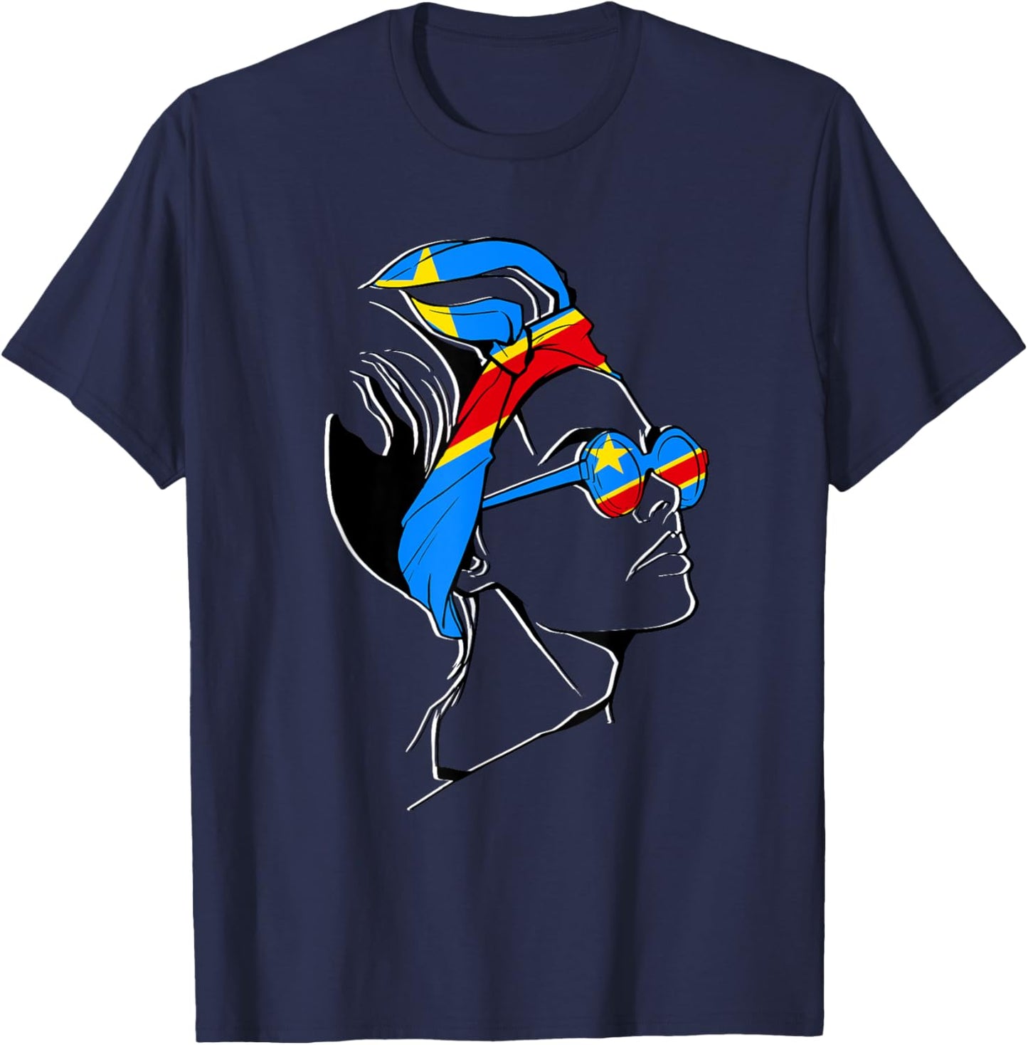 Scarf woman Congolese pride DRC Republic of Congo T-Shirt - T-Shirt | Navy