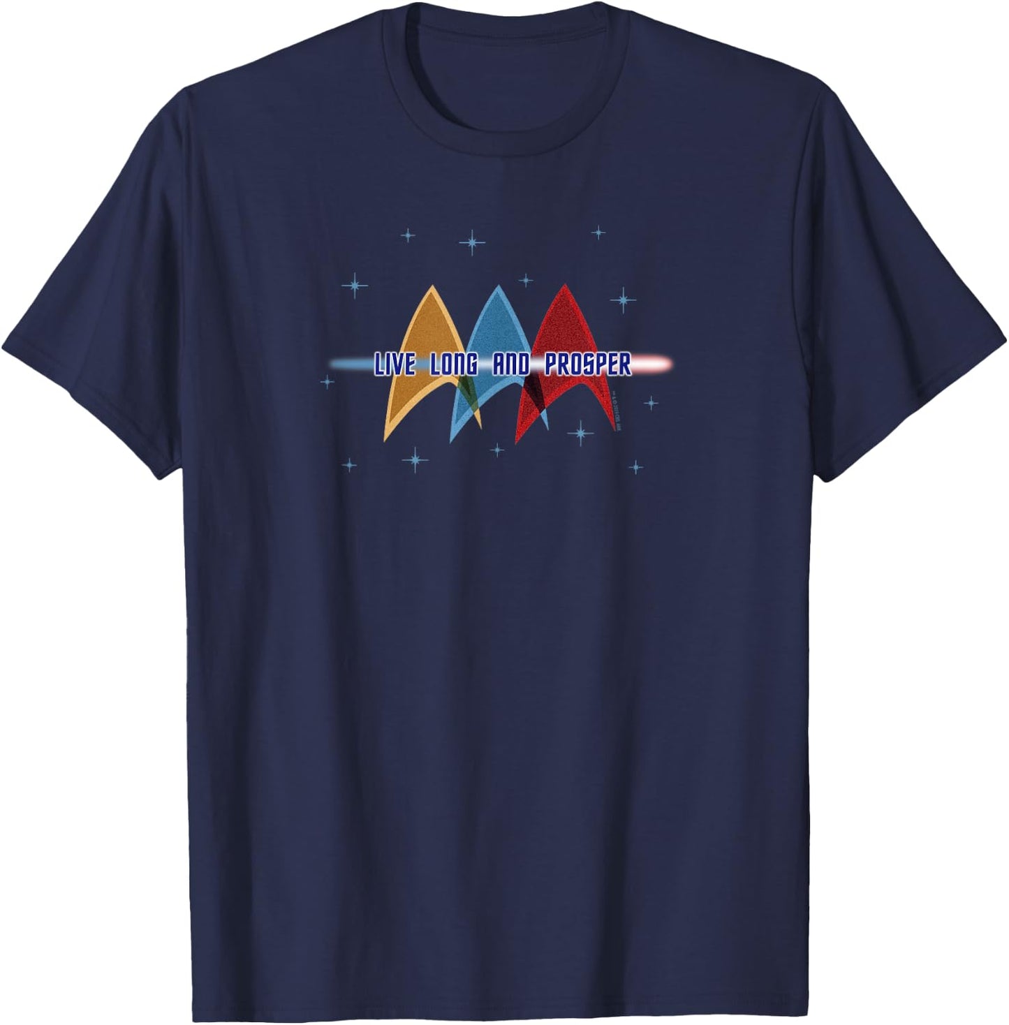 Star Trek: The Original Series Live Long and Prosper Deltas T-Shirt - T-Shirt | Navy