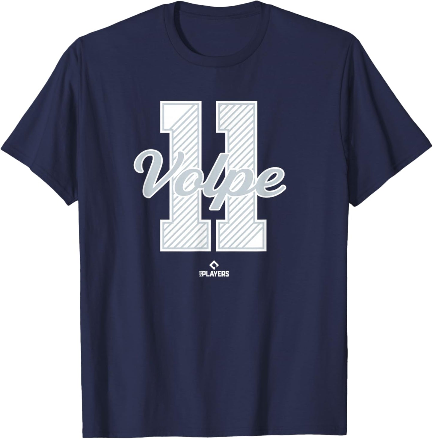 Anthony Volpe 11 New York MLBPA T-Shirt - T-Shirt | Navy