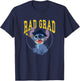 Disney Lilo & Stitch Graduation Stitch Bad Grad Collegiate T-Shirt - T-Shirt | Navy