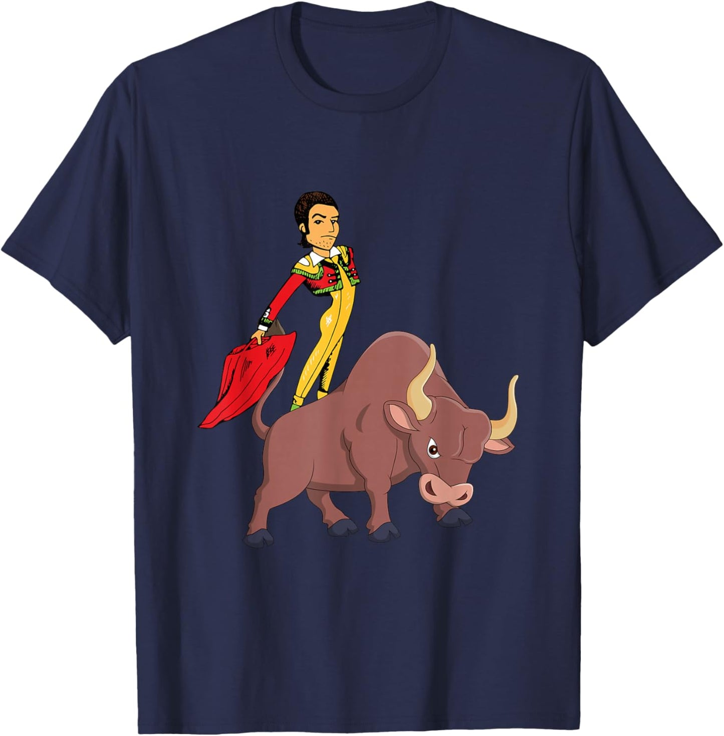 Bull Fighters, Funny Bull Fighting Lovers Costume T-Shirt - T-Shirt | Navy