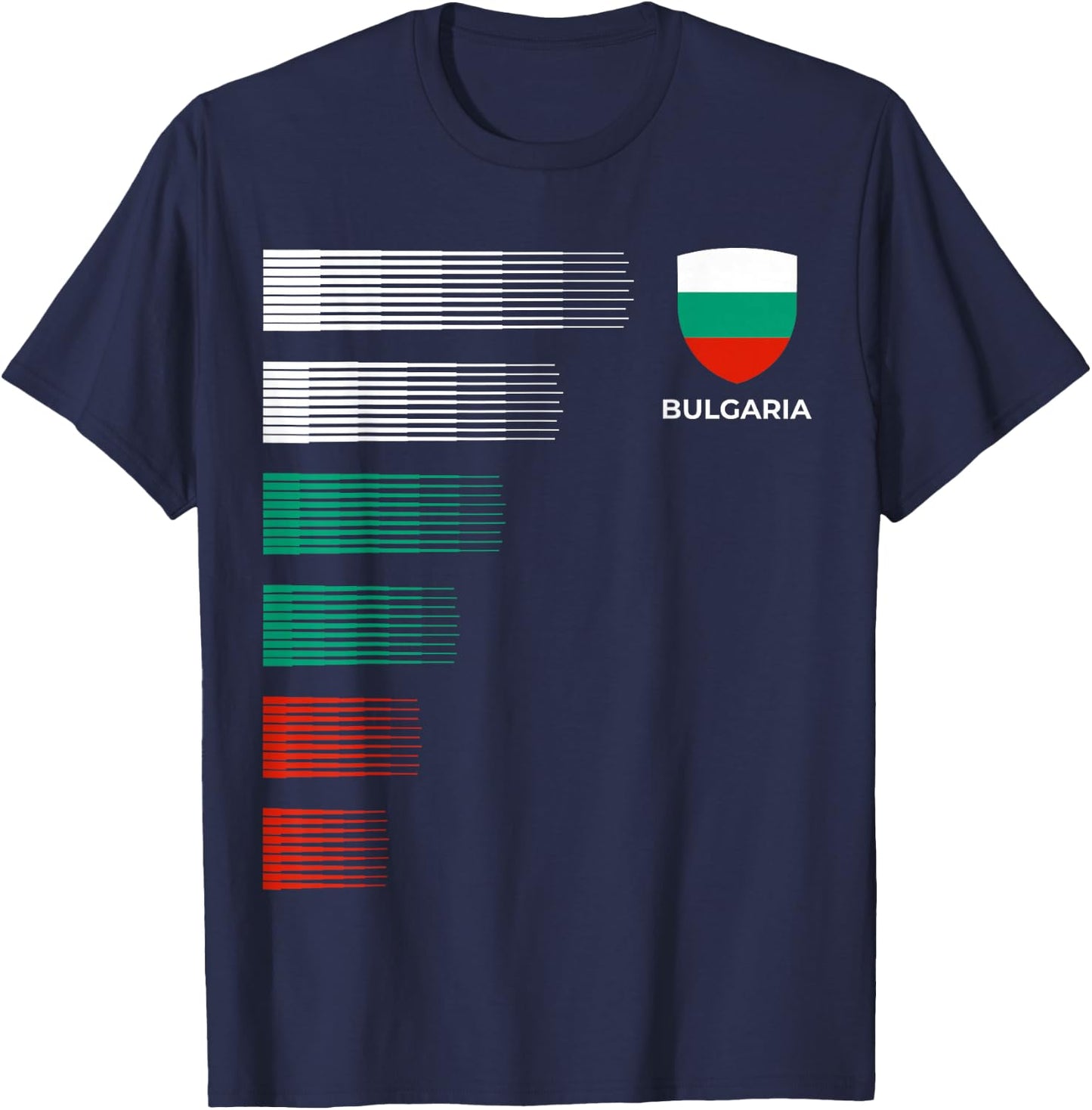 Bulgaria Flag Emblem Patriotic Bulgarian National Pride T-Shirt - T-Shirt | Navy