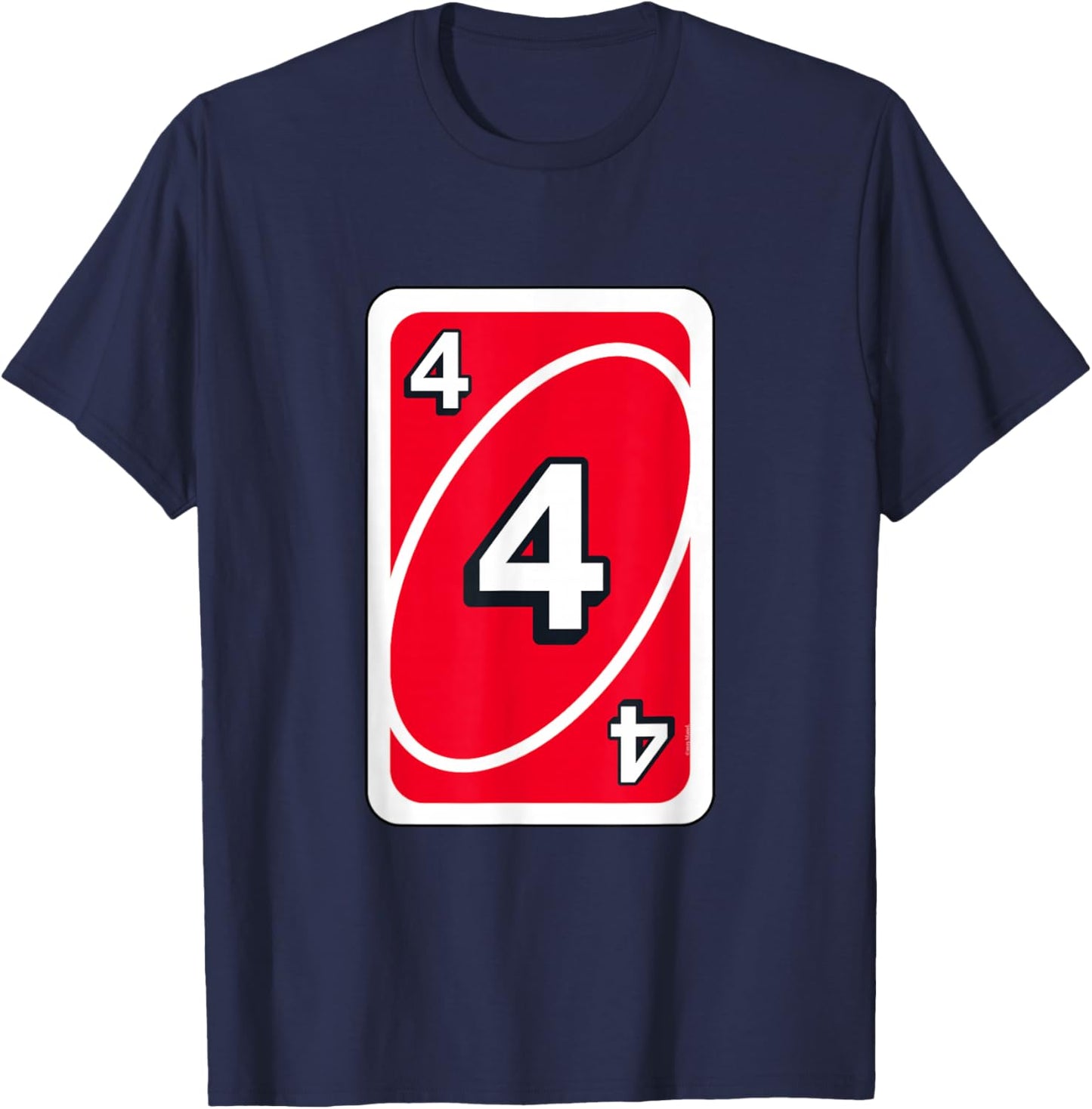 UNO Halloween Red 4" Card T-Shirt - T-Shirt | Navy