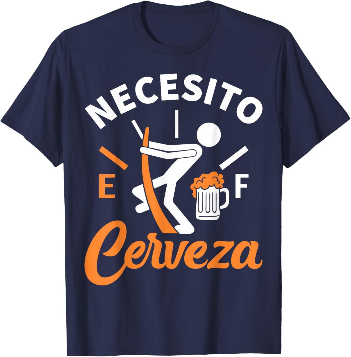 Necesito Cerveza - I Need Beer Funny Beer Lover T-Shirt - T-Shirt | Navy