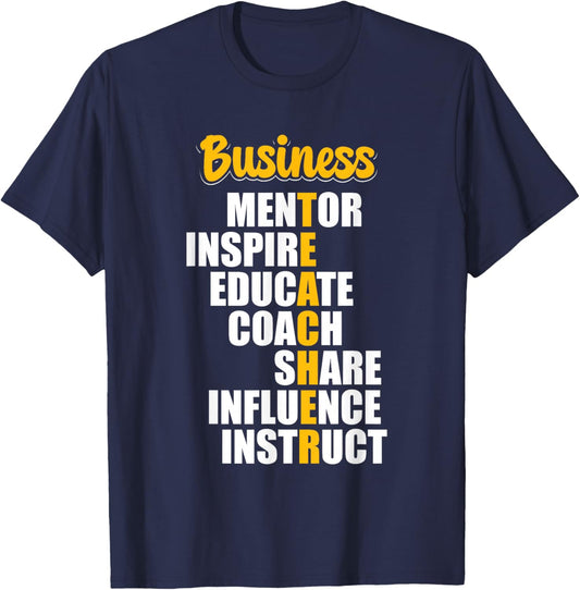 Business Teacher T-Shirt - T-Shirt | Navy