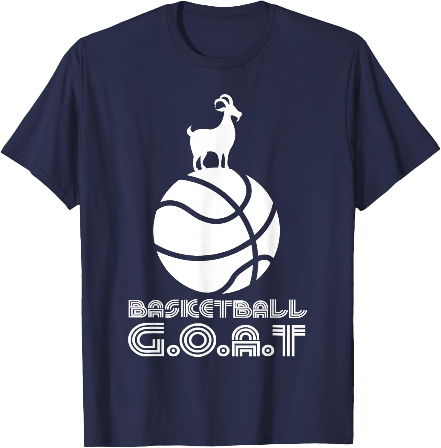 Funny Boys Basketball GOAT Kids Baller Youth Player Gift T-Shirt - T-Shirt | Navy